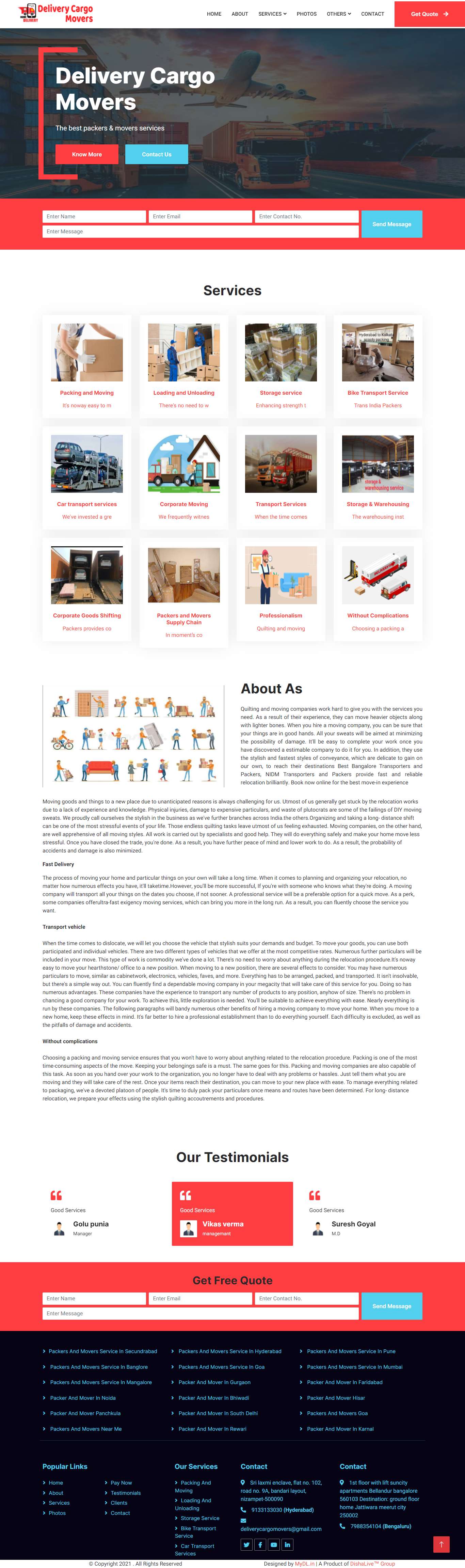 Delivery Cargo Packers